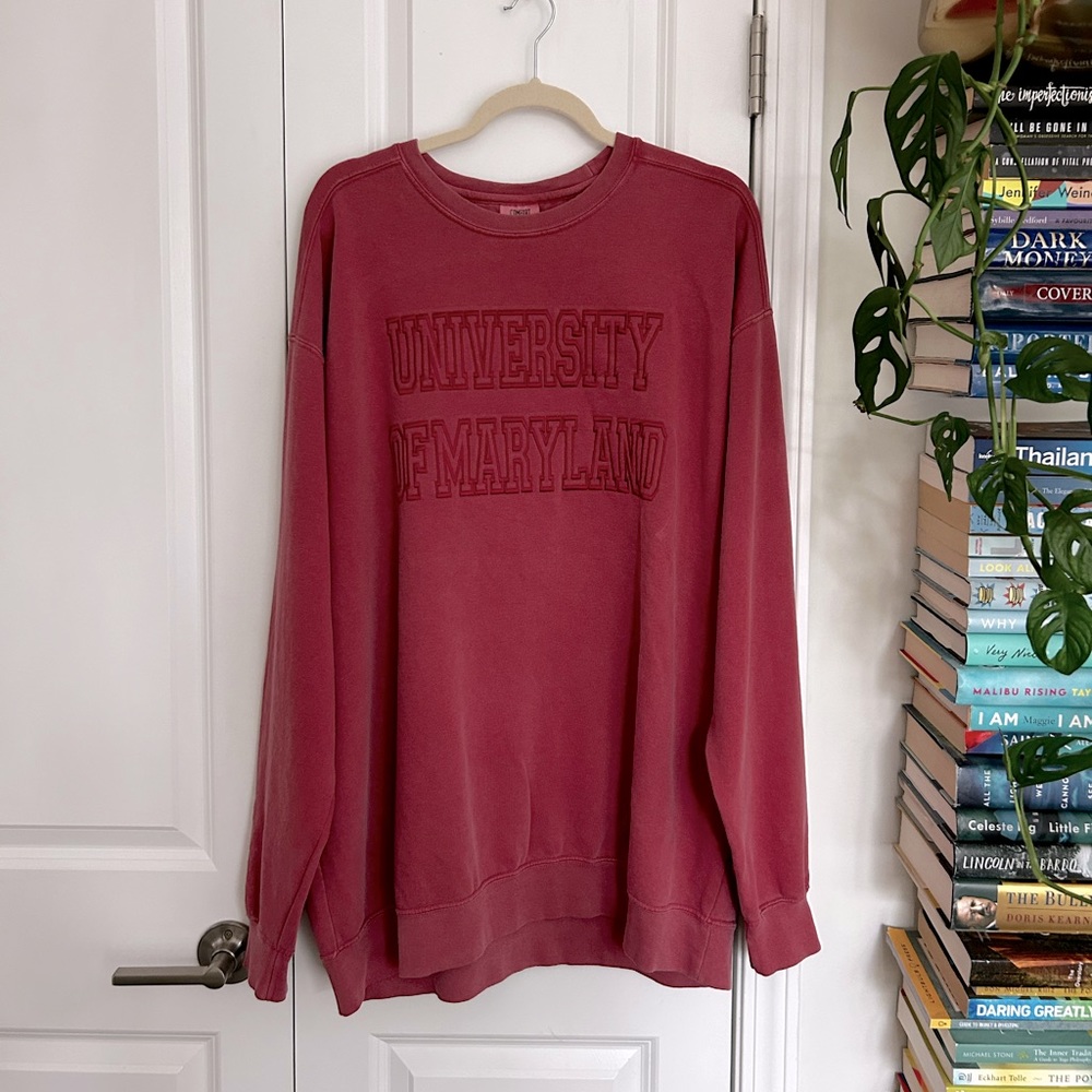 NWOT University of Maryland Comfort Colors Oversized Sweatshirt